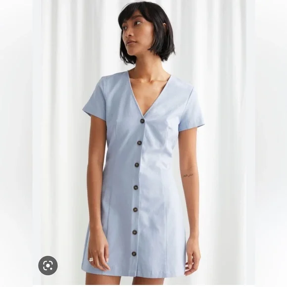 & Other Stories | Dresses | Other Stories Hourglass Cotton Blend Mini Dress  | Poshmark